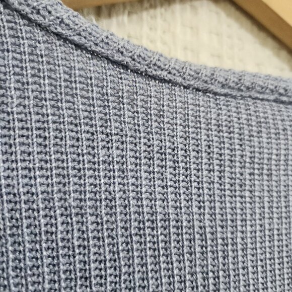 Vintage 90 Design Periwinkle Square Knit Button Front Top Size Small - Picture 4 of 12